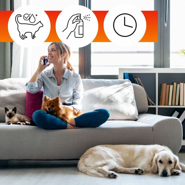 Kvapų šalinimo priemonė naminių gyvūnų guoliams ir tekstilei OA PETS ODOUR REMOVAL (250 ml) 3