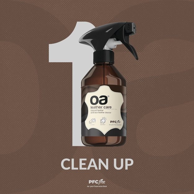Rengøringsmiddel til læderbetræk, beskyttelse mod snavs OA LEATHER CARE (500 ml)